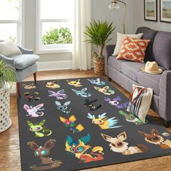 Pokemon Eeveelution Rug Living Room Rug Home Decor Room Carpet Floor Home Decor