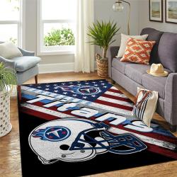 NFL Tennessee Titans Rectangle Rug Personalized Non-Slip Carpet Gift For Football Fans