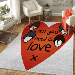 The Beatles All You Need Is Love Beatles Song Art Area Rug Area Rug Living Room Carpet Rug Regtangle Carpet Floor Decor Home Decor
