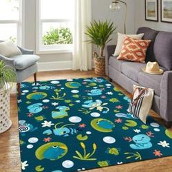 Pokemon Water Blue Animation Area Rug Living Room Rug Decor Rcdd81F34297