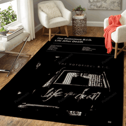The Notorious Big Life Music Album Art For Fans Area Rug Living Room Carpet Rug Regtangle Carpet Floor Decor Home Decor