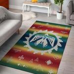 thunderbird rainbow native american design area rug living room rug home decor 0