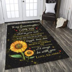 To My Granddaughter I Will Always Be With You Love Me Mom Dhckl1810At Rug Living Room Rug Home Decor