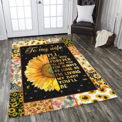 To My Wife I Will Love You Forever Dhckl1810At Rug Living Room Rug Home Decor