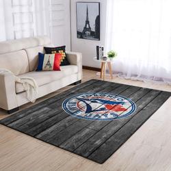 Toronto Blue Jays Wooden Style Area Rug Mlb Baseball Team Logo Carpet 6