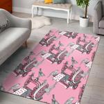 unicorn floral pattern print area rug living room rug home decor 0