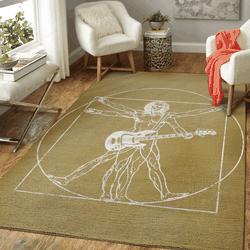 Vitruvian Man Bass Music Art For Fans Area Rug Living Room Carpet Rug Regtangle Carpet Floor Decor Home Decor