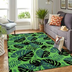Greeny Tropical Leaves Area Rug Living Room Rug Home Decor 2002171