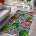 watermelon piece blue pattern print area rug living room rug home decor 0