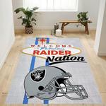 welcome to raider nation nfl team logo rug living room rug home us dec 0