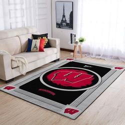 Wisconsin Badgers Ncaa Living Room Carpet 20030372 Rug Regtangle