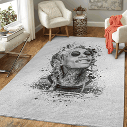 Wiz Khalifa Splatter Painting Music World Art For Fans Area Rug Living Room Carpet Rug Regtangle Carpet Floor Decor Home Decor