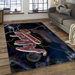mlb atlanta braves baseball team logo rectangle area dark room ab03