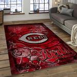 mlb cincinnati reds baseball team logo rectangle area dark room cr01