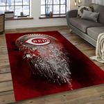 mlb cincinnati reds baseball team logo rectangle area dark room cr18