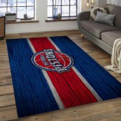 NBA Detroit Pistons Rectangle Rug Personalized Non-Slip Carpet Gift For Basketball Fans DP01