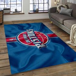 NBA Detroit Pistons Rectangle Rug Personalized Non-Slip Carpet Gift For Basketball Fans DP05