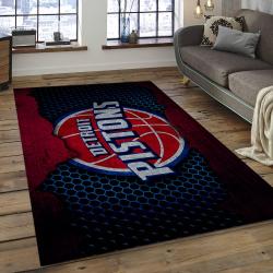 NBA Detroit Pistons Rectangle Rug Personalized Non-Slip Carpet Gift For Basketball Fans DP07