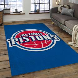 NBA Detroit Pistons Rectangle Rug Personalized Non-Slip Carpet Gift For Basketball Fans DP13
