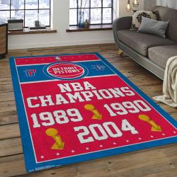 NBA Detroit Pistons Rectangle Rug Personalized Non-Slip Carpet Gift For Basketball Fans DP21
