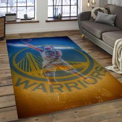 NBA Golden State Warriors Rectangle Rug Personalized Non-Slip Carpet Gift For Basketball Fans GSW09