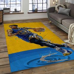 NBA Golden State Warriors Rectangle Rug Personalized Non-Slip Carpet Gift For Basketball Fans GSW15