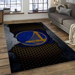 NBA Golden State Warriors Rectangle Rug Personalized Non-Slip Carpet Gift For Basketball Fans GSW24