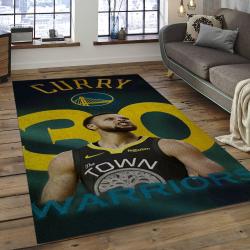 NBA Golden State Warriors Rectangle Rug Personalized Non-Slip Carpet Gift For Basketball Fans GSW27