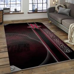 NBA Houston Rockets Rectangle Rug Personalized Non-Slip Carpet Gift For Basketball Fans HR16