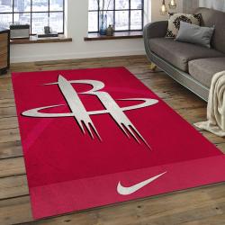 NBA Houston Rockets Rectangle Rug Personalized Non-Slip Carpet Gift For Basketball Fans HR17
