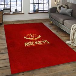 NBA Houston Rockets Rectangle Rug Personalized Non-Slip Carpet Gift For Basketball Fans HR19