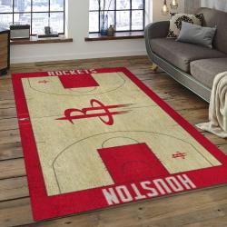 NBA Houston Rockets Rectangle Rug Personalized Non-Slip Carpet Gift For Basketball Fans HR20