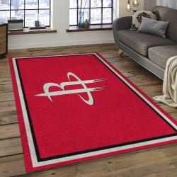 NBA Houston Rockets Rectangle Rug Personalized Non-Slip Carpet Gift For Basketball Fans HR21
