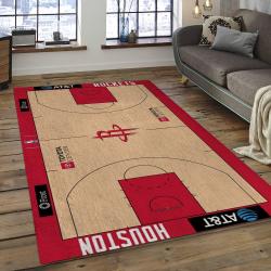 NBA Houston Rockets Rectangle Rug Personalized Non-Slip Carpet Gift For Basketball Fans HR25