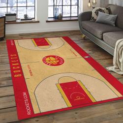 NBA Houston Rockets Rectangle Rug Personalized Non-Slip Carpet Gift For Basketball Fans HR26