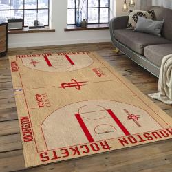 NBA Houston Rockets Rectangle Rug Personalized Non-Slip Carpet Gift For Basketball Fans HR27