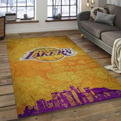 NBA Los Angeles Lakers Rectangle Rug Personalized Non-Slip Carpet Gift For Basketball Fans LAL04