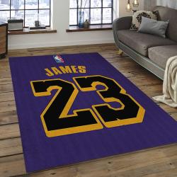 NBA Los Angeles Lakers Rectangle Rug Personalized Non-Slip Carpet Gift For Basketball Fans LAL19