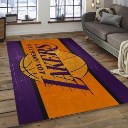 NBA Los Angeles Lakers Rectangle Rug Personalized Non-Slip Carpet Gift For Basketball Fans LAL41