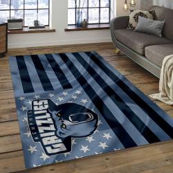 NBA Memphis Grizzlies Rectangle Rug Personalized Non-Slip Carpet Gift For Basketball Fans MG15