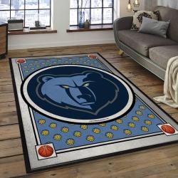 NBA Memphis Grizzlies Rectangle Rug Personalized Non-Slip Carpet Gift For Basketball Fans MG29
