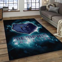 NBA Memphis Grizzlies Rectangle Rug Personalized Non-Slip Carpet Gift For Basketball Fans MG34