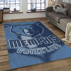 NBA Memphis Grizzlies Rectangle Rug Personalized Non-Slip Carpet Gift For Basketball Fans MG38