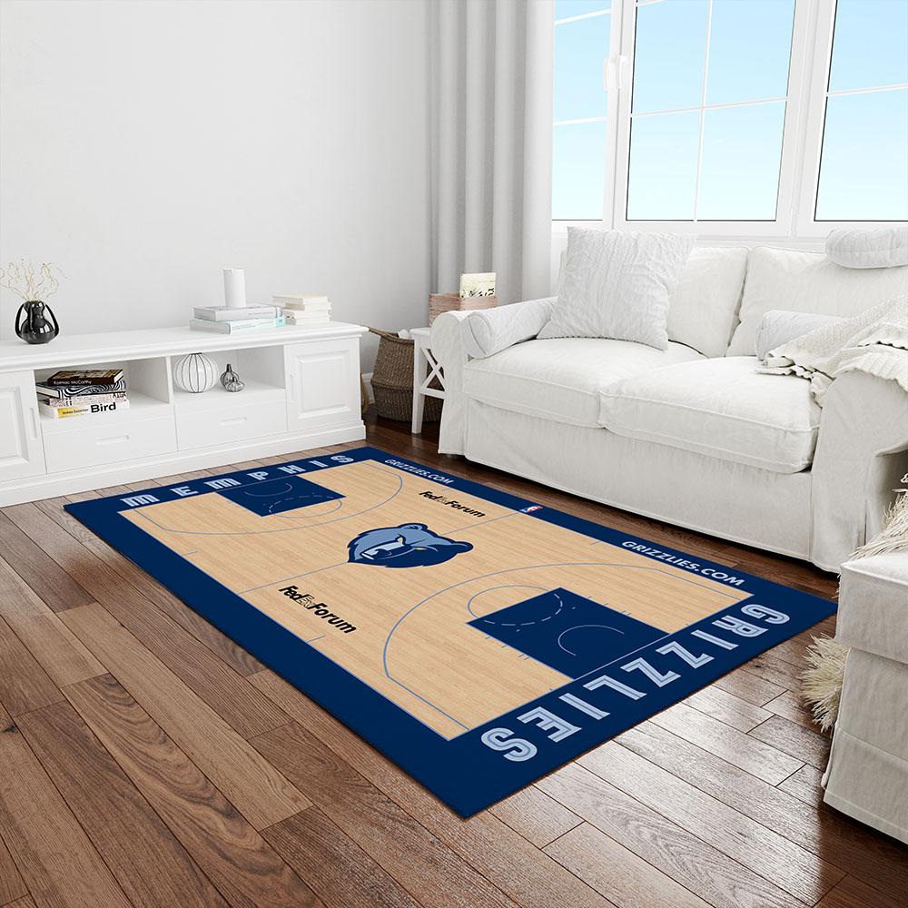 NBA Memphis Grizzlies Rectangle Rug Personalized Non-Slip Carpet Gift For Basketball Fans MG25 1 nba memphis grizzlies basketball legend team logo rectangle area light room mg25