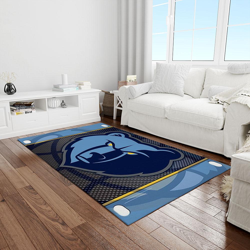 NBA Memphis Grizzlies Rectangle Rug Personalized Non-Slip Carpet Gift For Basketball Fans MG31 1 nba memphis grizzlies basketball legend team logo rectangle area light room mg31