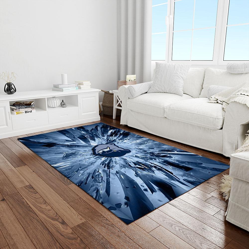 NBA Memphis Grizzlies Rectangle Rug Personalized Non-Slip Carpet Gift For Basketball Fans MG35 1 nba memphis grizzlies basketball legend team logo rectangle area light room mg35