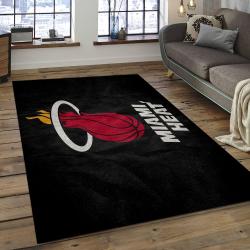 NBA Miami Heat Rectangle Rug Personalized Non-Slip Carpet Gift For Basketball Fans MH22
