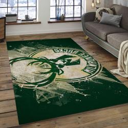NBA Milwaukee Bucks Rectangle Rug Personalized Non-Slip Carpet Gift For Basketball Fans MBS01