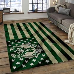 NBA Milwaukee Bucks Rectangle Rug Personalized Non-Slip Carpet Gift For Basketball Fans MBS05