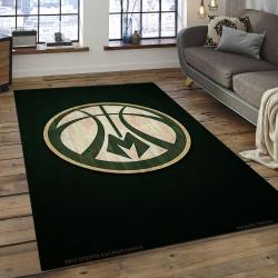 NBA Milwaukee Bucks Rectangle Rug Personalized Non-Slip Carpet Gift For Basketball Fans MBS07